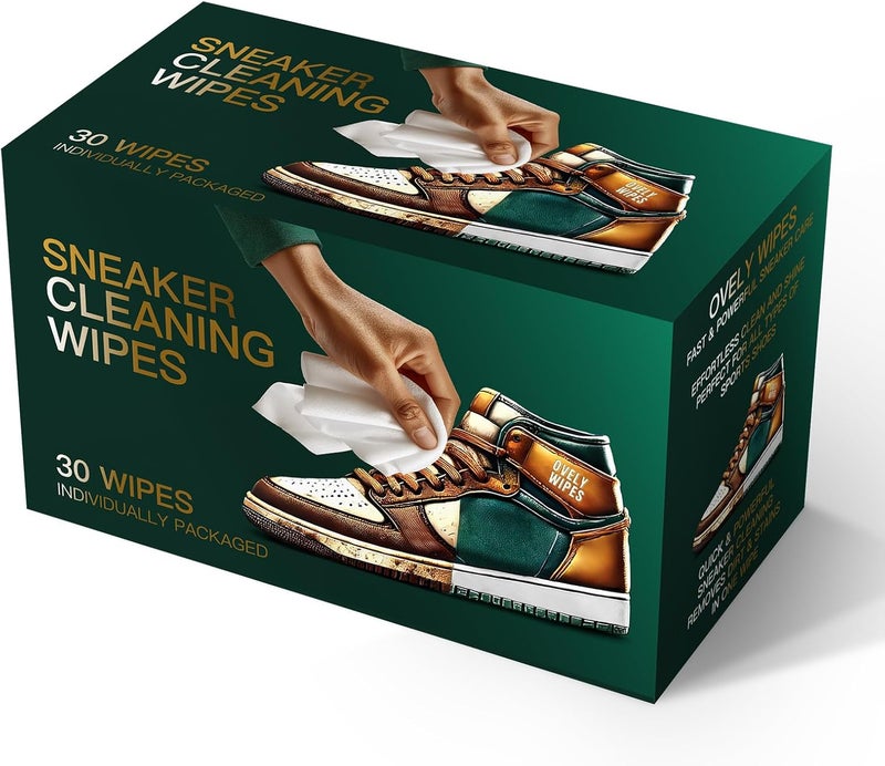 OVELY WIPES Sneaker Cleaning Wipes - Dual-Textured, Individually Wrapped Wipes for Fast Dirt & Stain Removal – Safe for Shoes - Image 2